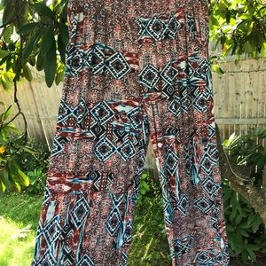 Boho style full length pants